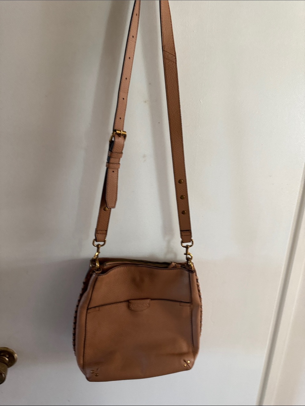 Leather Crossbody Bag in Brown